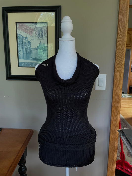 Black Knit Grommet Two-Piece Set (One of One)