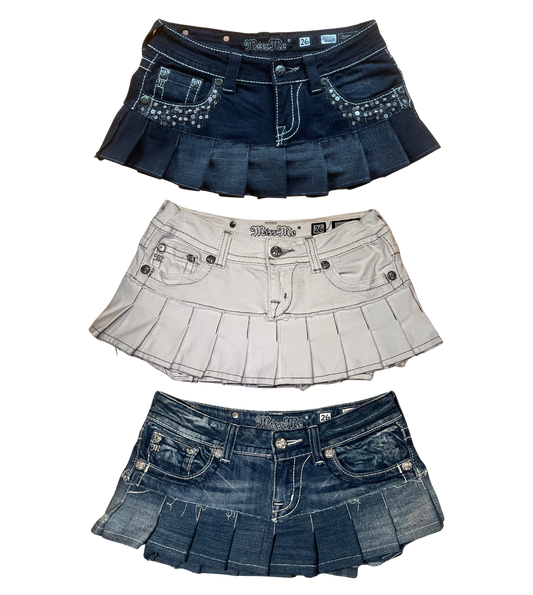 Custom Pleated Mini Skirt