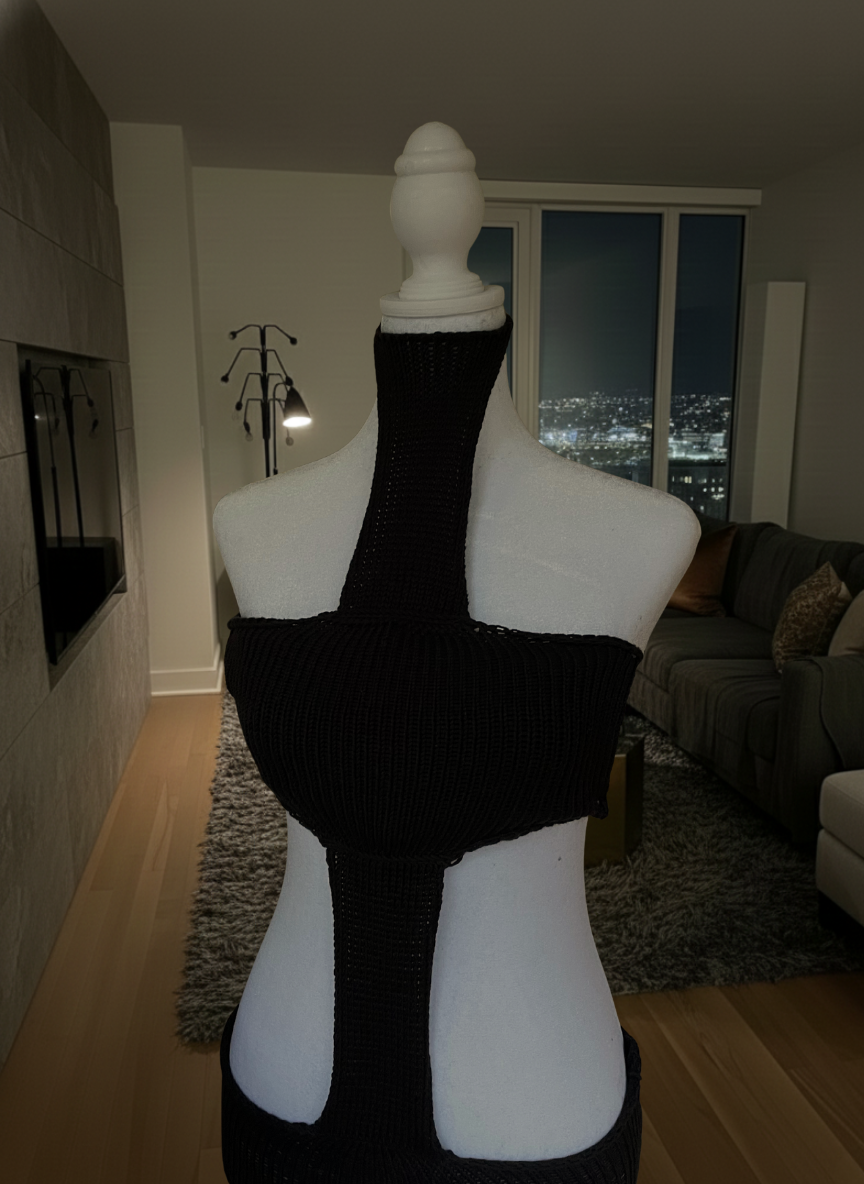Custom Cross Mini-Dress